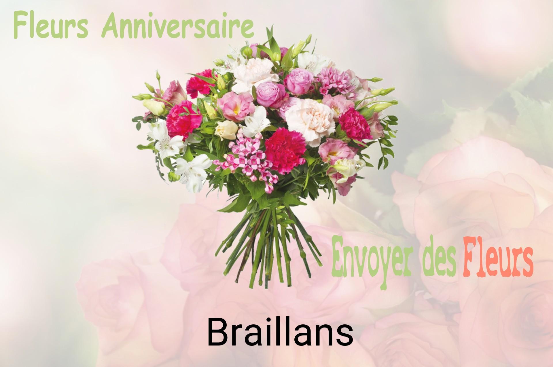 Bouquet de fleurs d’anniversaire livré à Braillans