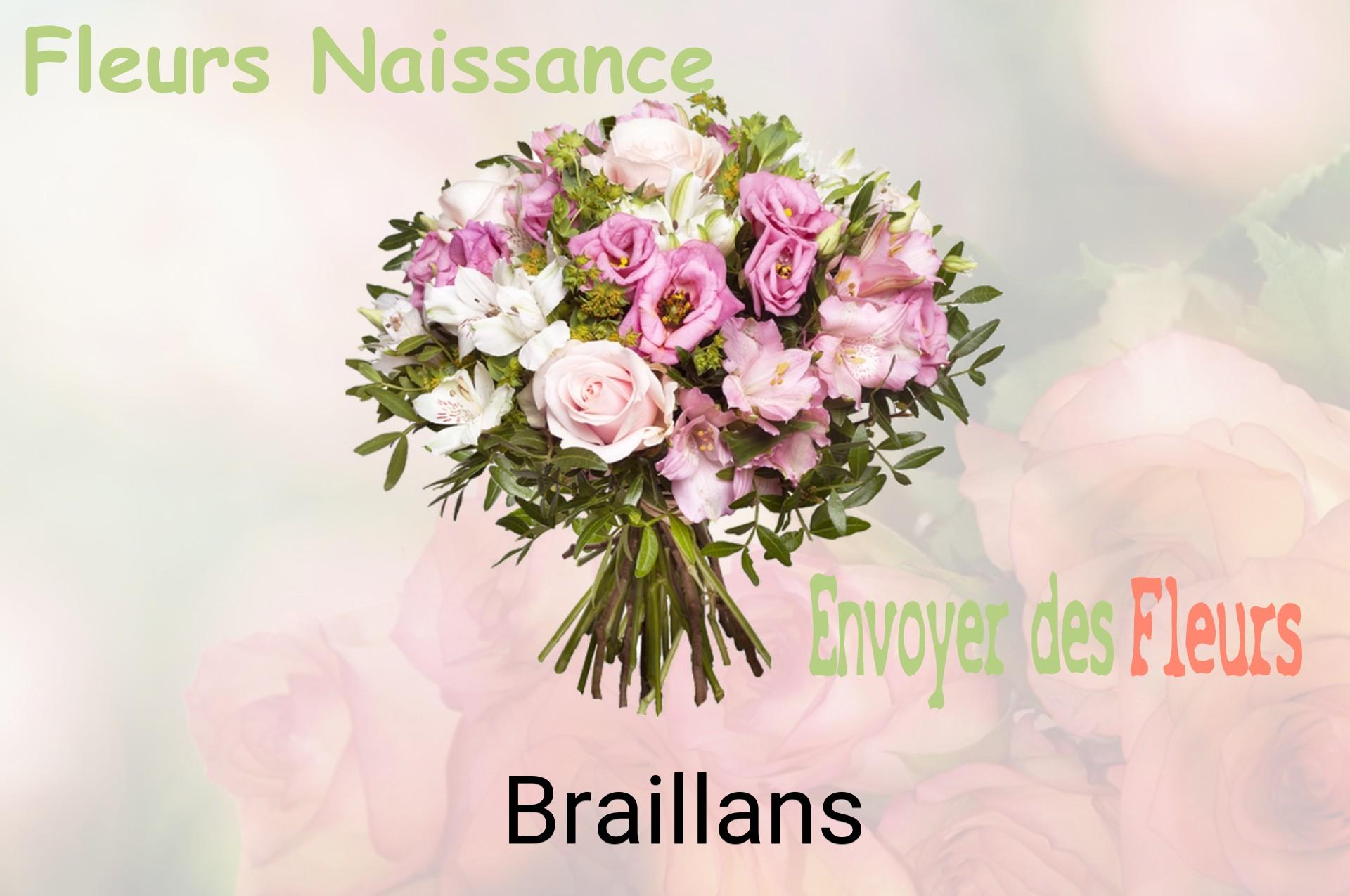 Bouquet de fleurs de naissance livré à Braillans